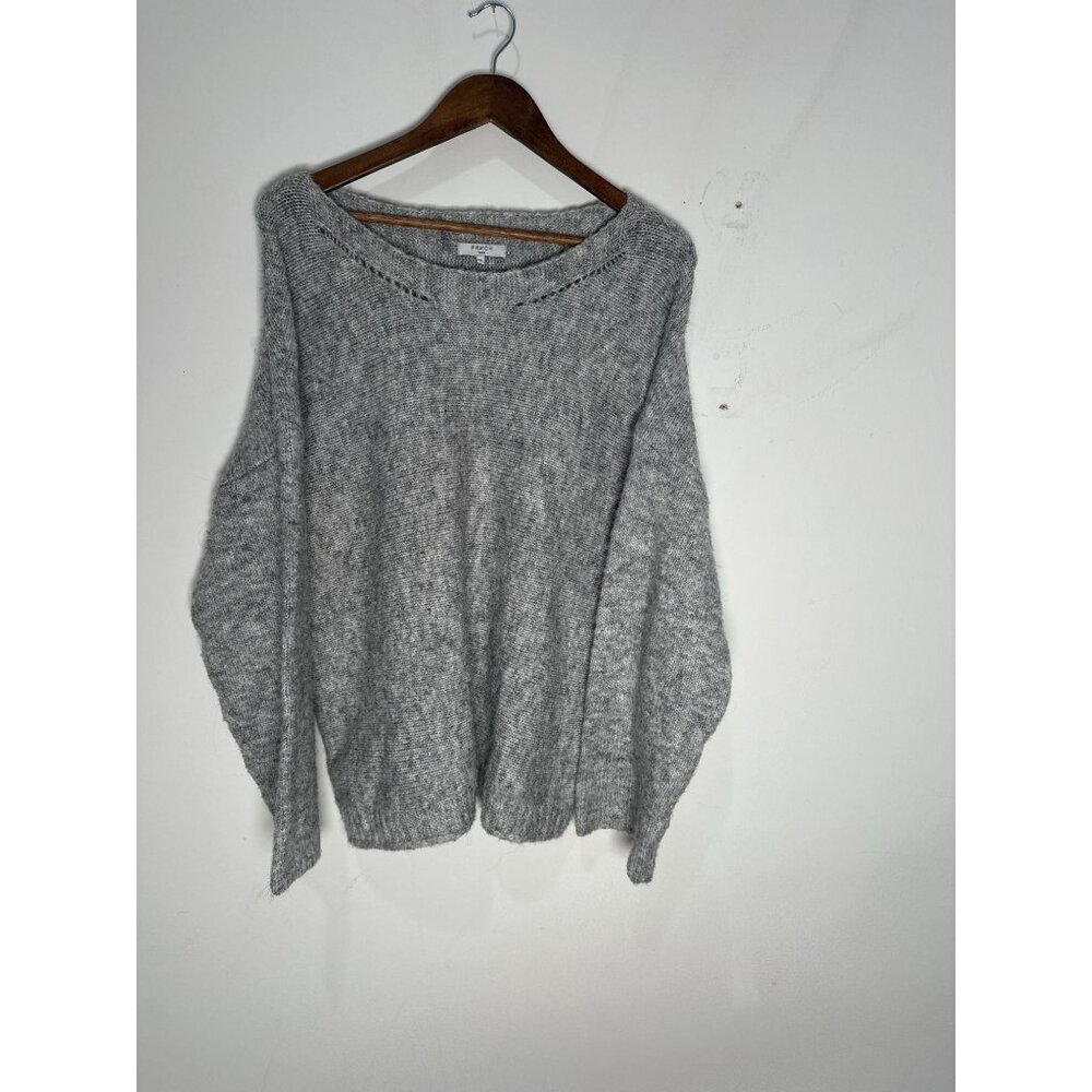 FRNCH Paris Men’s Gray Sweater Size M/L – Minimalist Knit Quiet Luxury European